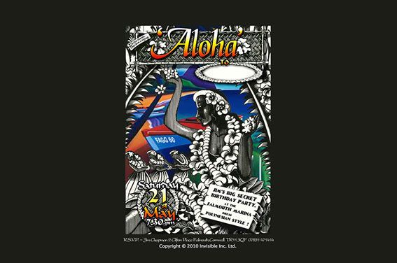 invisible inc. - Aloha Party Invitation