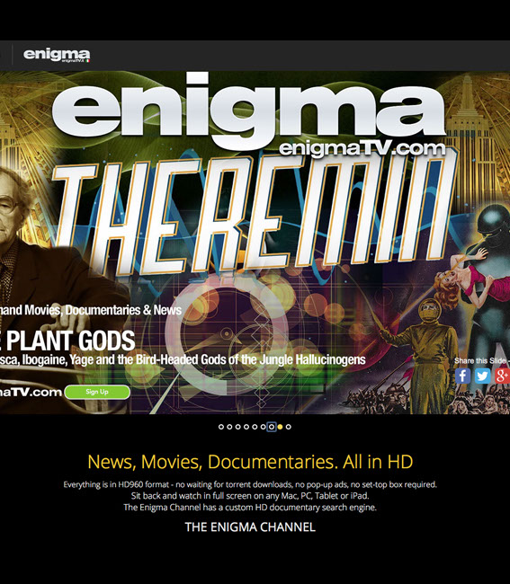 Invisible Inc. Web Design and Graphic - The Enigma Channel Website Design Image