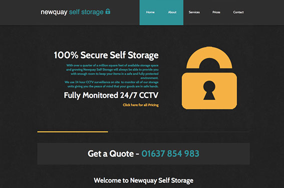 Invisible Inc. Web Design and Graphic - Newquay Self Storage Website Design Image 3