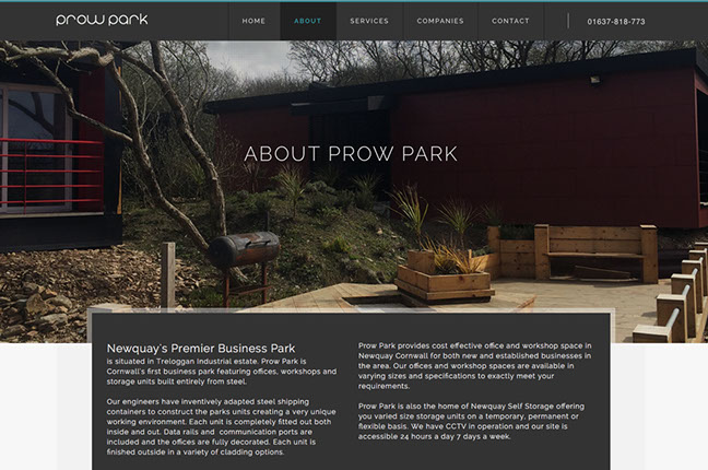 Invisible Inc. Web Design and Graphic - Prow Park Newquay Website Design Image 3