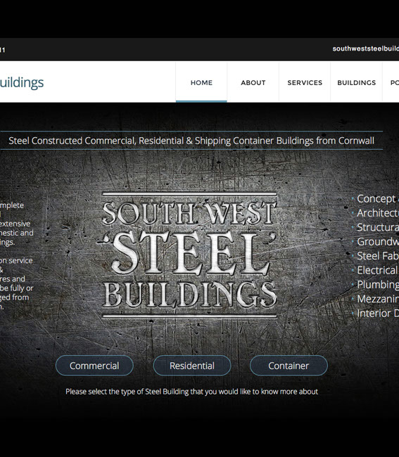 Invisible Inc. Web Design and Graphic - South West Steel Buildings Website Design Image 1