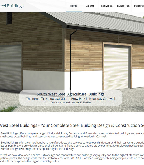 Invisible Inc. Web Design and Graphic - South West Steel Buildings Website Design Image 2